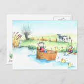 Kapitein Mouse op het Briefkaart aan boord (Voorkant / Achterkant)