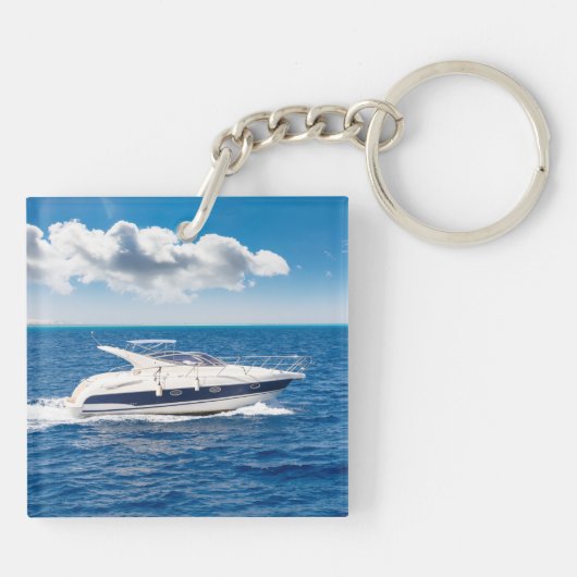 Kapitein Naam Boat Anchor Rope Foto van de vorige  Sleutelhanger (Achterkant)