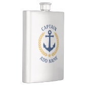 Kapitein Naam Nautical Anchor Gold Style Laurel Flacon (Rechts)