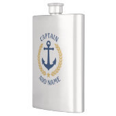Kapitein Naam Nautical Anchor Gold Style Laurel Flacon (Links)