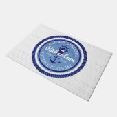 Kapitein Nautical 50th Birthday Rope Anchor Helm Deurmat (Schuin)