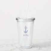 Kapitein Nautical Anchor Acryl Drinkbeker (Achterkant)