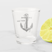 Kapitein Nautical Anchor Naam toevoegen Shot Gl Sh Glas (Achterkant)