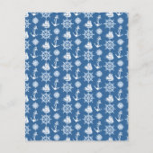 Kapitein Nautical Blue en White Sailor Flyer (Voorkant)