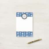 Kapitein Nautical Blue en White Sailor Post-it® Notes (Op bureau)