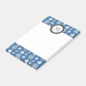 Kapitein Nautical Blue en White Sailor Post-it® Notes (Schuin)
