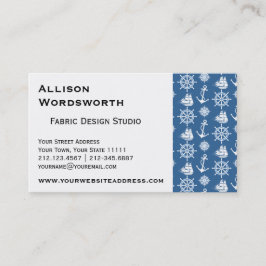 Kapitein Nautical Blue en White Sailor Visitekaartje