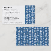 Kapitein Nautical Blue en White Sailor Visitekaartje (Voorkant / Achterkant)