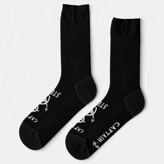Kapitein Nautical Name Anchor Sailing Socks Sokken (Links)