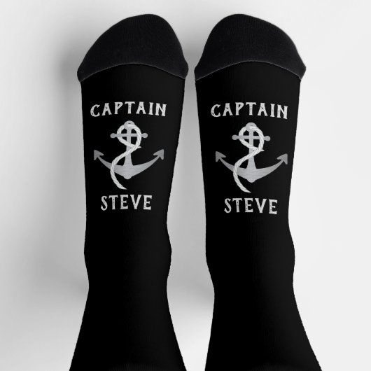 Kapitein Nautical Name Anchor Sailing Socks Sokken (Top)