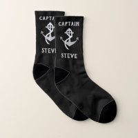 Kapitein Nautical Name Anchor Socks
