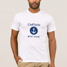 Kapitein Nautical Navy Blue Anchor, gepersonalisee