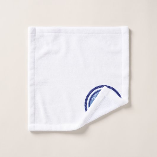 Kapitein  Nautical Rope Anchor Helm Boat Bad Handdoek (Wasdoekje)