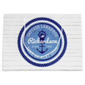 Kapitein Nautical Rope Anchor Helm Boat Groot Cadeauzakje (Voorkant)