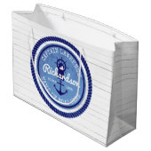 Kapitein Nautical Rope Anchor Helm Boat Groot Cadeauzakje (Achterkant Gekanteld)