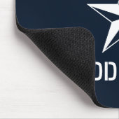 Kapitein Nautical star Star, naam marineblauw & wi Muismat (Hoek)