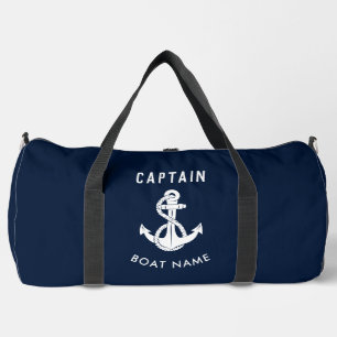 Kapitein Nautisch Anker Marine Blauwe Boot Naam Cu Plunjezak