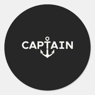 Kapitein Nautisch Anker Zeilboot Zeilboot Yachting Ronde Sticker