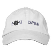 Kapitein Nautisch Schip Wiel Custom Boating Geborduurde Pet (Voorkant)