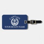Kapitein-nautische schepen anker bagagelabel (Voorkant horizontaal)