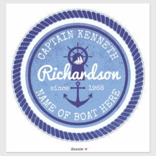 Kapitein Nautische Touw Anker Helmboot Sticker