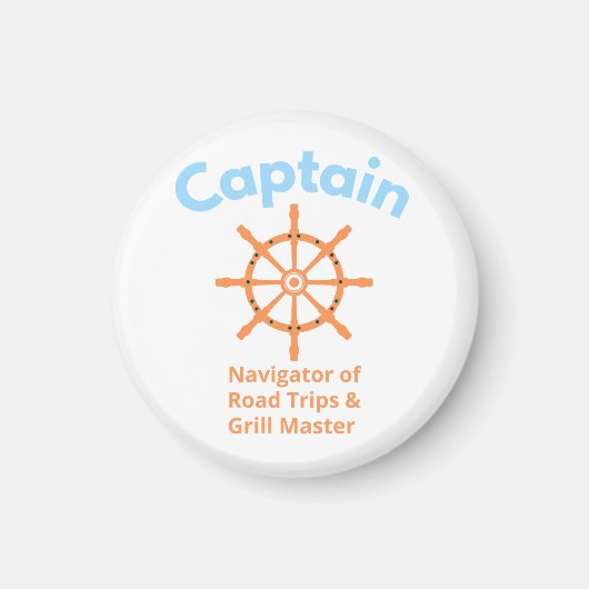 Kapitein – Navigator van Wegreizen Magneet (Voorkant)