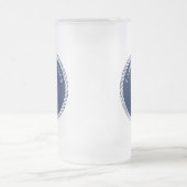 Kapitein Navy & White Nautical Anchor Rope Matglas Bierpul (Center)