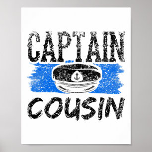 Kapitein neef jacht bemanning boot schip poster