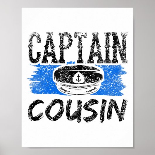 Kapitein neef jacht bemanning boot schip poster (Voorkant)