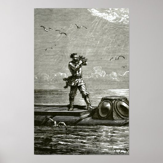 Kapitein Nemo uit 20000 Leagues Under the Sea Poster (Voorkant)