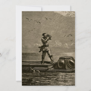 Kapitein Nemo van 20000 collega's onder het Zee Bedankkaart