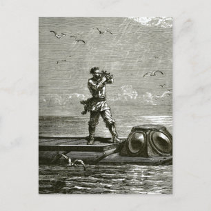 Kapitein Nemo van 20000 collega's onder het Zee Briefkaart