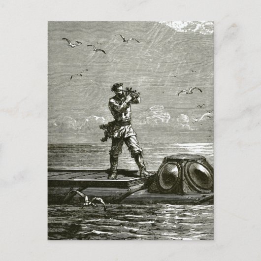 Kapitein Nemo van 20000 collega's onder het Zee Briefkaart (Voorkant)