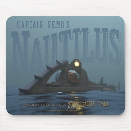 Kapitein Nemo's Nautilus Mousepad Muismat (Voorkant)