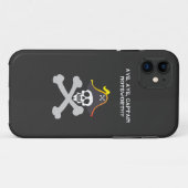 Kapitein Noteworthy Schedel en Gekruiste Botten Pi Case-Mate iPhone Case (Achterkant (horizontaal))