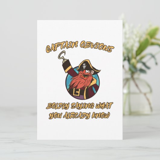 Kapitein ObardGezegde Bedankkaart (Staand voorkant)