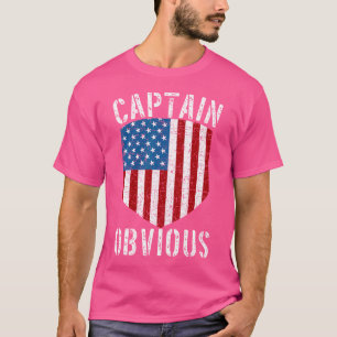 Kapitein Obvious Amerikaanse Vlag Schild Grappig S T-shirt