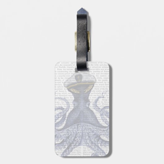 Kapitein Octopus Bagagelabel (Achterkant verticaal)