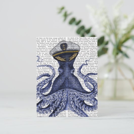 Kapitein Octopus Briefkaart (Staand voorkant)