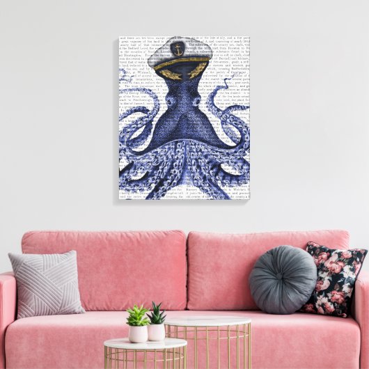 Kapitein Octopus Canvas Afdruk (Insitu (Woonkamer))
