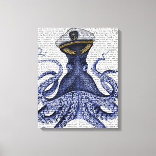 Kapitein Octopus Canvas Afdruk