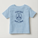 Kapitein of Boat Name Nautical Anchor oars sterren Kinder Shirts<br><div class="desc">Een stijlvol peuter T-shirt in marine en lichtblauw met een aangepaste nautische anker, gekruiste riemen en sterren en uw gepersonaliseerde captain naam of bootnaam.</div>