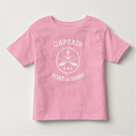 Kapitein of Boat Name Nautical Anchor oars sterren Kinder Shirts