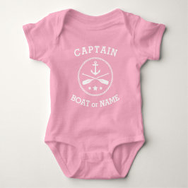 Kapitein of Boat Name Nautical Anchor oars sterren Romper