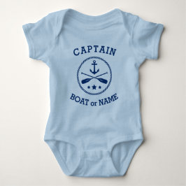 Kapitein of Boat Name Nautical Anchor oars sterren Romper