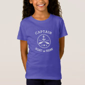 Kapitein of Boat Name Nautical Anchor oars sterren T-shirt (Voorkant)