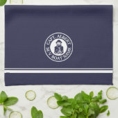 Kapitein Old Scruff Logo Personalized Kitchen Towe Theedoek (Gevouwen)