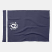 Kapitein Old Scruff Logo Personalized Kitchen Towe Theedoek (Horizontaal)
