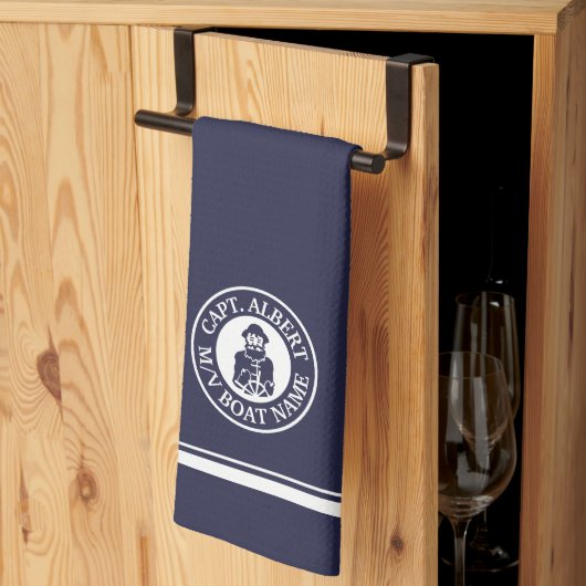 Kapitein Old Scruff Logo Personalized Kitchen Towe Theedoek (Derde Gevouwen)