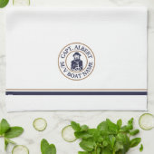 Kapitein Old Scruff Logo Personalized Kitchen Towe Theedoek (Gevouwen)